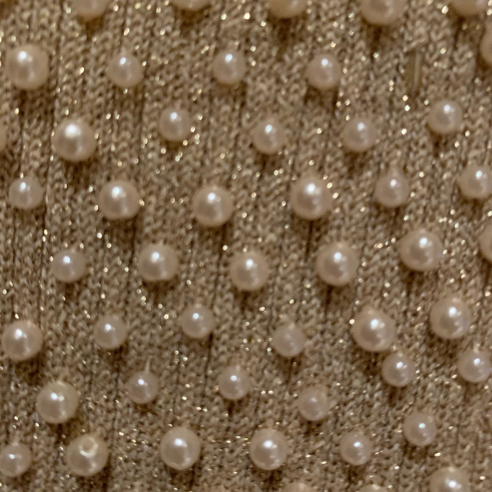 Gold lurex beaded top - Picture 3 of 5